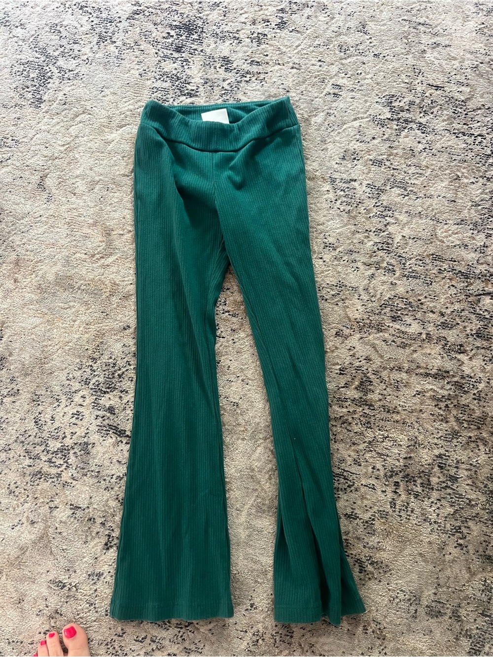 Cat & Jack Emerald Ribbed Flare Leggings